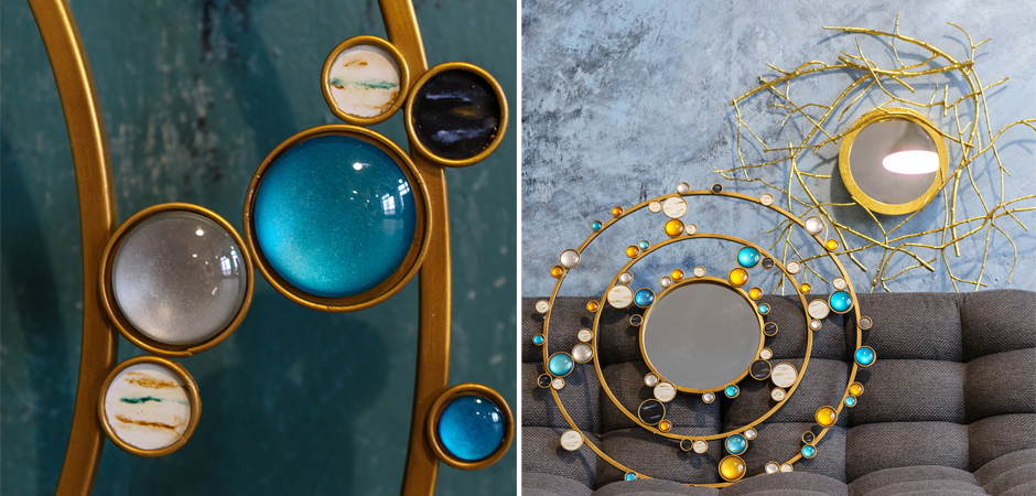 Зеркало Round Inserts Mirror Зеркало Round Inserts Mirror - Loft-Concept в Костроме
