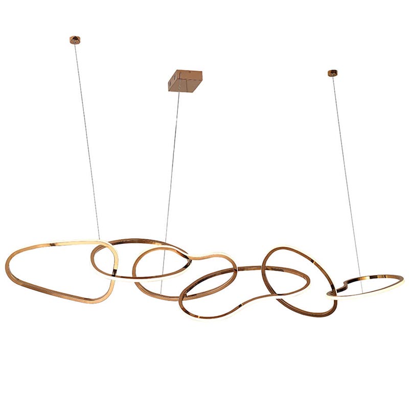 Люстра Wavy Ring Connection Gold Золотой Розовое золото Люстра Wavy Ring Connection Gold Золотой Розовое золото в Костроме | Loft Concept