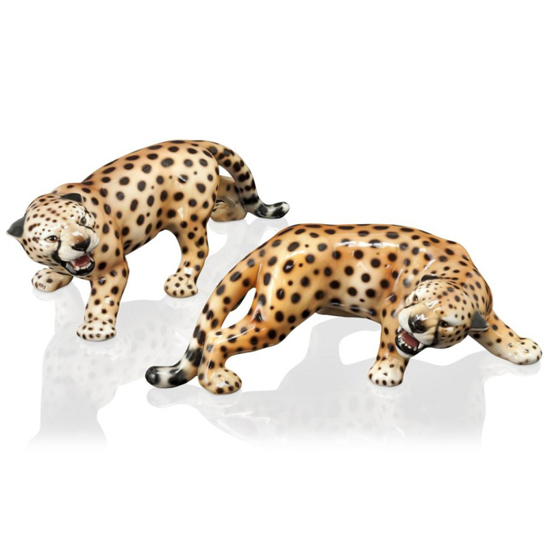 Статуэтки Abhika Cheetah Set 2 Pcs Коричневый Черный Статуэтки Abhika Cheetah Set 2 Pcs Коричневый Черный в Костроме | Loft Concept