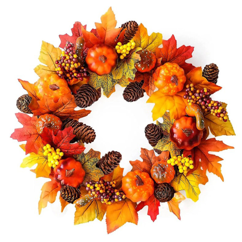 Аксессуар на стену Halloween Wreath II Оранжевый Коричневый Желтый Аксессуар на стену Halloween Wreath II Оранжевый Коричневый Желтый в Костроме | Loft Concept