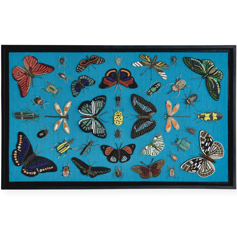 Панно из бисера Бабочки BOTANIST BEADED Wall Art Бирюзовый Панно из бисера Бабочки BOTANIST BEADED Wall Art Бирюзовый в Костроме | Loft Concept
