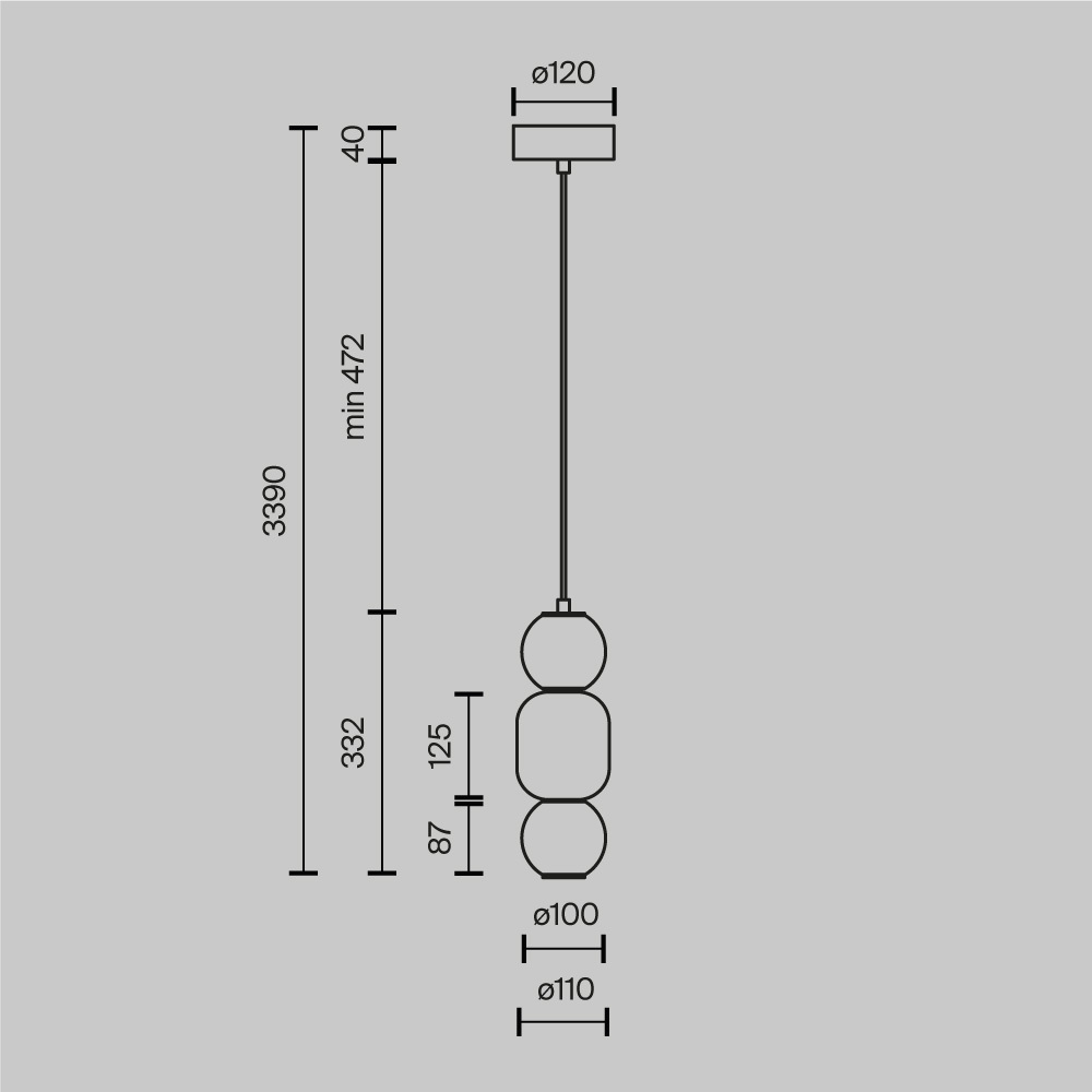 Подвесной светильник Trio outline Подвесной светильник Trio outline в Костроме