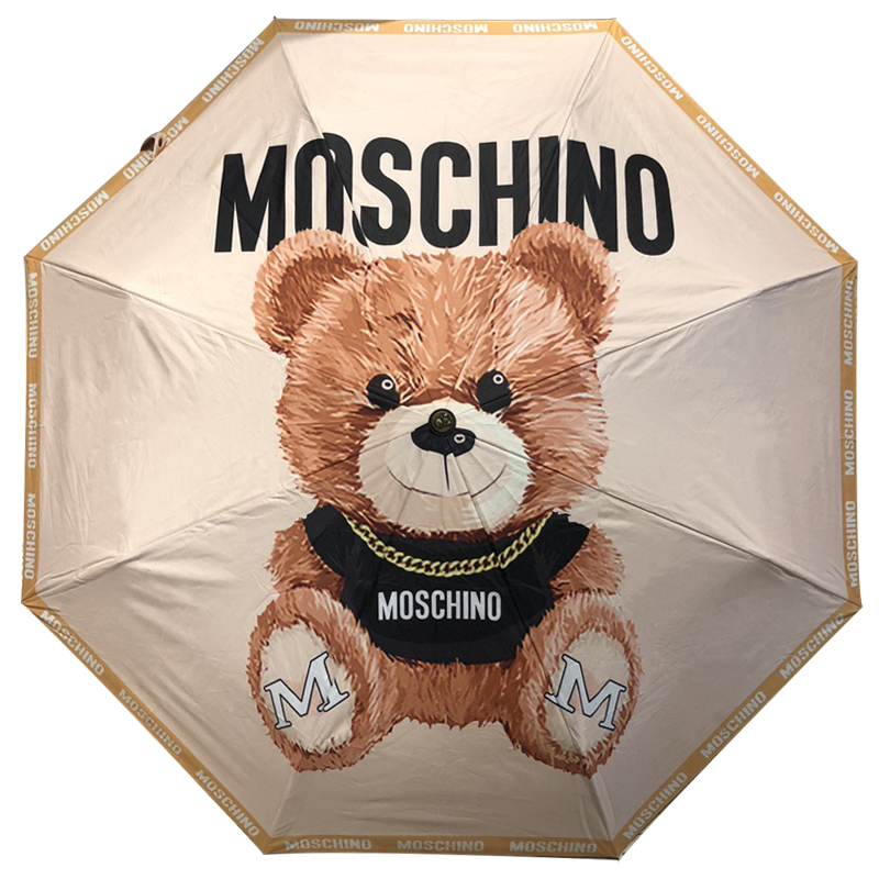 Зонт раскладной MOSCHINO дизайн 006 Бежевый цвет Коричневый Бежевый Зонт раскладной MOSCHINO дизайн 006 Бежевый цвет Коричневый Бежевый в Костроме | Loft Concept