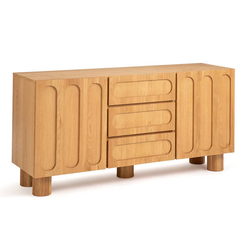 Комод Jakob Oak Chest of Drawers из массива дуба с 3-мя ящиками и 2-мя дверцами Светлый дуб Комод Jakob Oak Chest of Drawers из массива дуба с 3-мя ящиками и 2-мя дверцами Светлый дуб в Костроме | Loft Concept