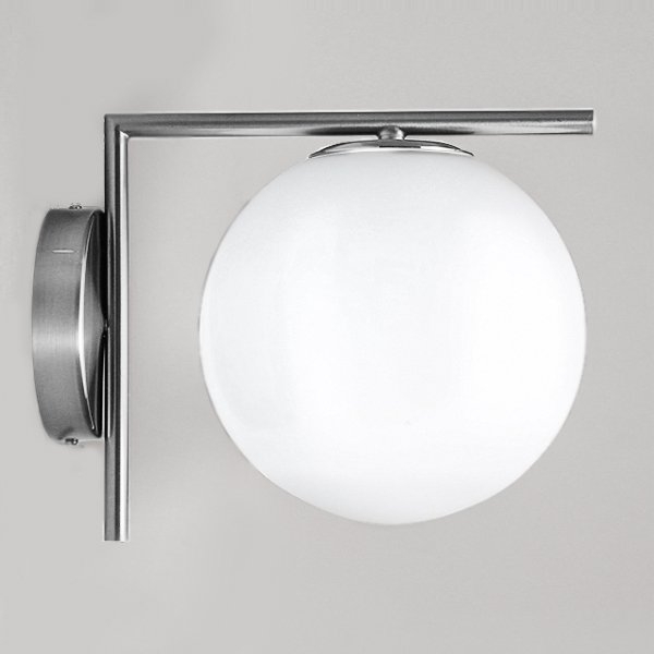 Бра IC Lighting Flos white ball IC C/W Chrome Белый Хром Бра IC Lighting Flos white ball IC C/W Chrome Белый Хром в Костроме | Loft Concept
