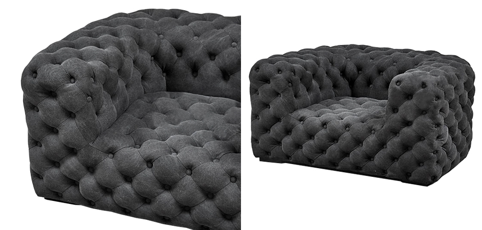 Кресло Soho Tufted Graphite Armchair Кресло Soho Tufted Graphite Armchair - Loft-Concept в Костроме