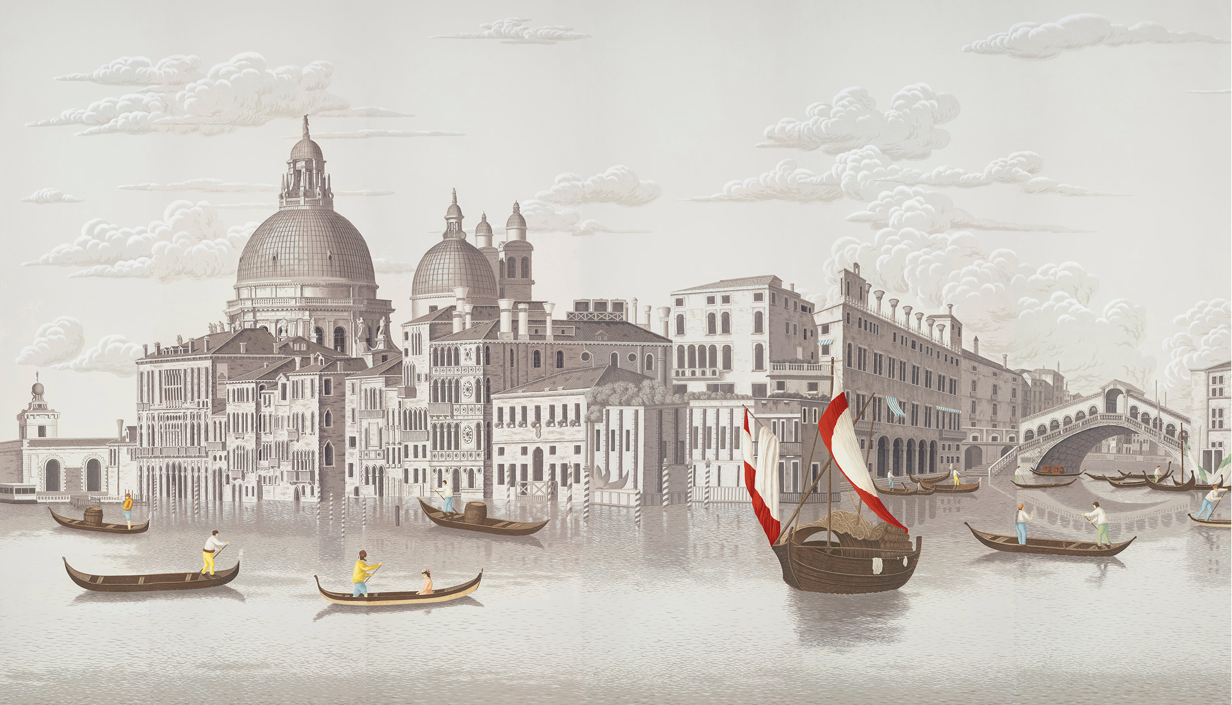 Обои ручная роспись Scenes of Venice Rialto on scenic paper Обои ручная роспись Scenes of Venice Rialto on scenic paper - постер Loft-Concept в Костроме