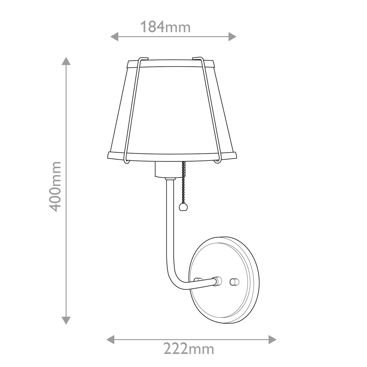 Бра с конусным плафоном и латунной фурнитурой с цепочкой для включения Hinkley в Костроме