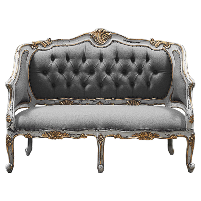 Диван Maria Antoinette Softness Capitone Серый Белый винтажная патина Диван Maria Antoinette Softness Capitone Серый Белый винтажная патина в Костроме | Loft Concept