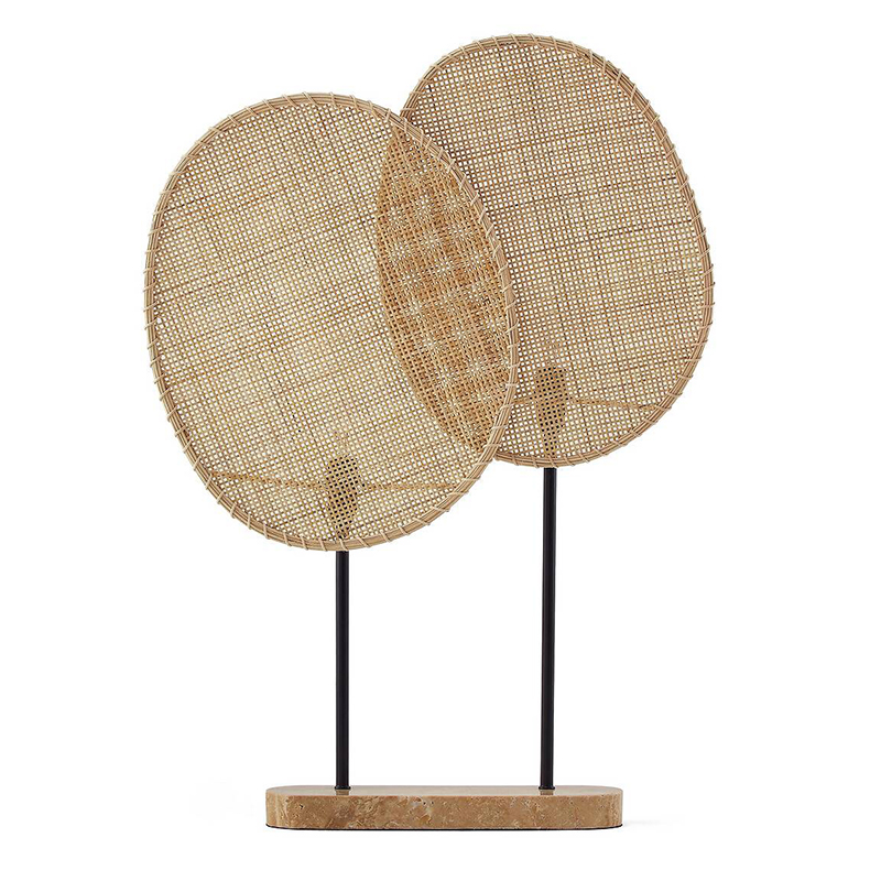 Настольная лампа Wicker Leaves Table lamp Черный Бежевый Настольная лампа Wicker Leaves Table lamp Черный Бежевый в Костроме | Loft Concept