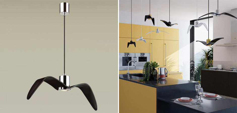 Подвесной светильник Seagull Chrome черный - Loft-Concept в Костроме