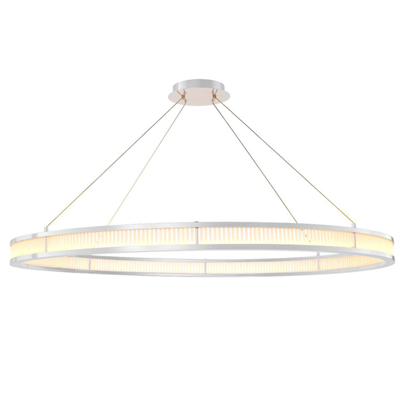 Люстра Eichholtz Chandelier Damien XL Nickel Никель Белое матовое стекло Люстра Eichholtz Chandelier Damien XL Nickel Никель Белое матовое стекло в Костроме | Loft Concept