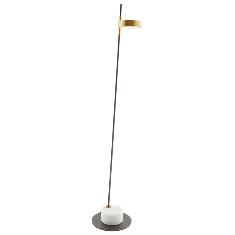 Торшер Arteriors PARK FLOOR LAMP Латунь Черный Белый Торшер Arteriors PARK FLOOR LAMP Латунь Черный Белый в Костроме | Loft Concept