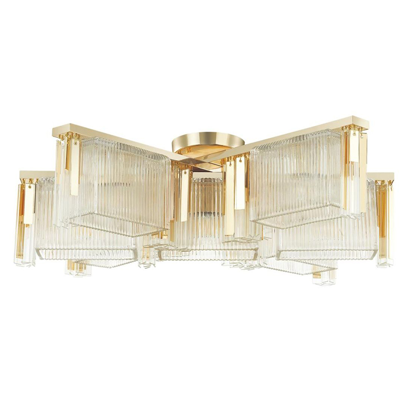 Люстра Madelen Gold Chandelier 7 Глянцевое золото Прозрачный (Transparent) Люстра Madelen Gold Chandelier 7 Глянцевое золото Прозрачный (Transparent) в Костроме | Loft Concept