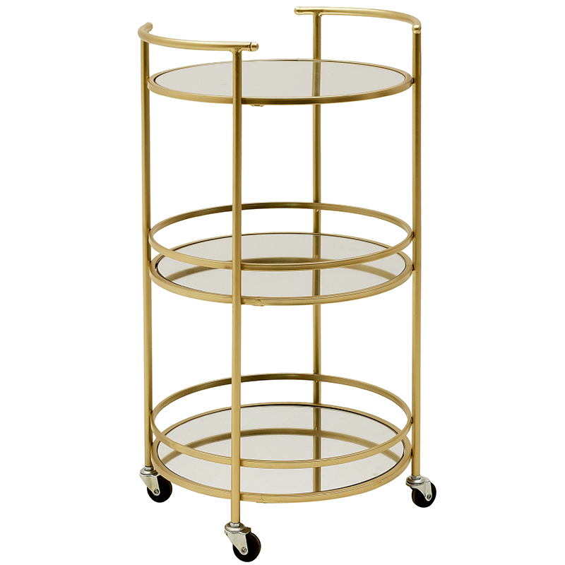 Круглый стол для сервировки Isma Serving Table Золотой Прозрачное Стекло Круглый стол для сервировки Isma Serving Table Золотой Прозрачное Стекло в Костроме | Loft Concept