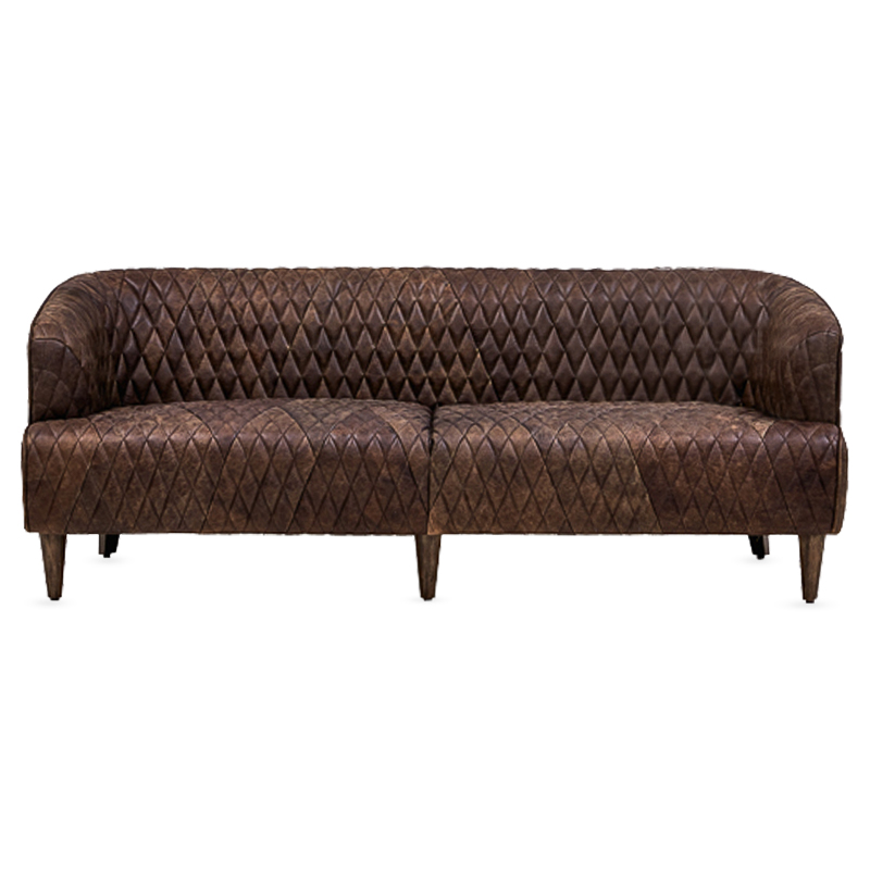 Диван Rhombuses Upholstery Triple Sofa Коричневый Диван Rhombuses Upholstery Triple Sofa Коричневый в Костроме | Loft Concept