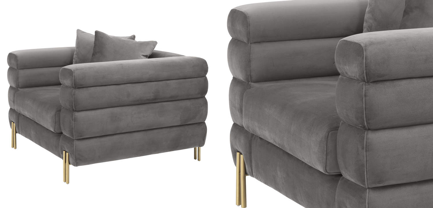 Кресло Eichholtz Chair York grey - фото