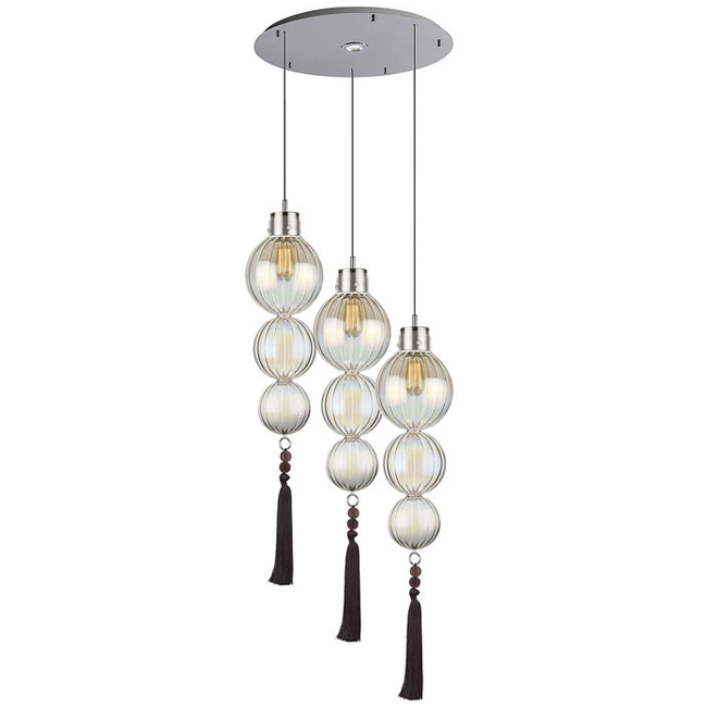 Люстра Heathfield Lighting - Medina Circle 3 Chandelier Хром Латунь Прозрачный Коричневый Голубой Люстра Heathfield Lighting - Medina Circle 3 Chandelier Хром Латунь Прозрачный Коричневый Голубой в Костроме | Loft Concept