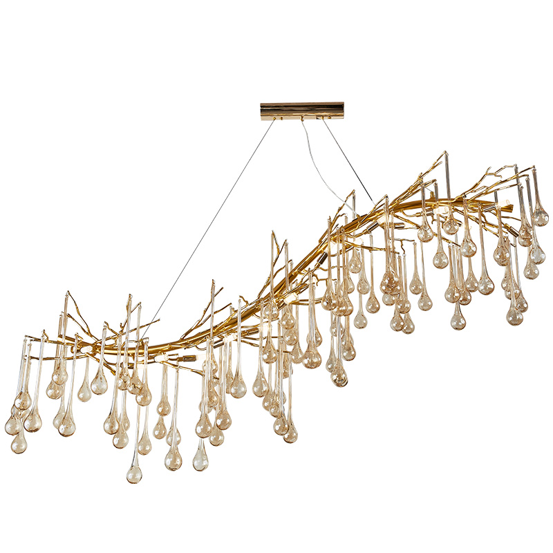 Люстра Droplet Branch Chandelier Глянцевое золото Янтарь (Amber) Люстра Droplet Branch Chandelier Глянцевое золото Янтарь (Amber) в Костроме | Loft Concept