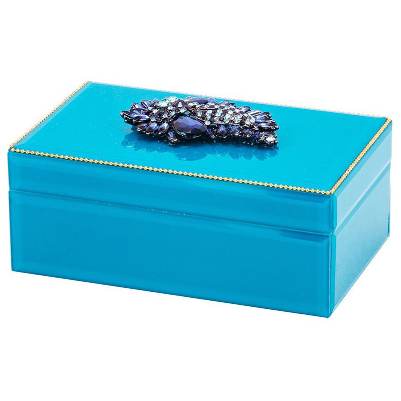 Шкатулка Talia Box turquoise Бирюзовый Синий Шкатулка Talia Box turquoise Бирюзовый Синий в Костроме | Loft Concept
