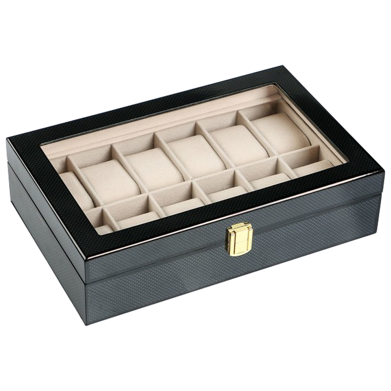Шкатулка для часов Roland Watch Box Черный Бежевый Шкатулка для часов Roland Watch Box Черный Бежевый в Костроме | Loft Concept