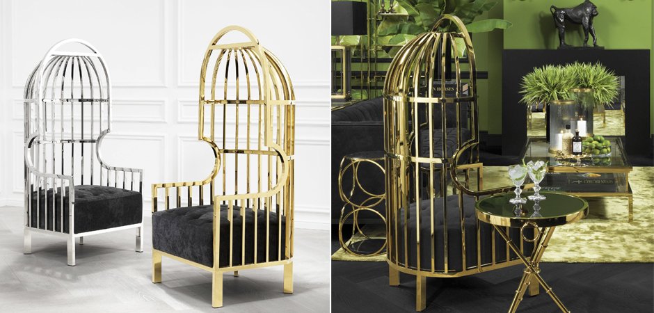 Кресло Eichholtz Chair Bora Bora Gold Кресло Eichholtz Chair Bora Bora Gold - Loft-Concept в Костроме