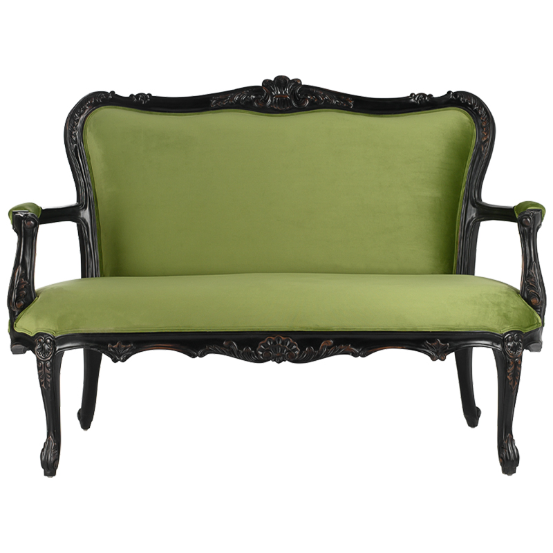 Диван French Provence Sofa Adrien Зеленый смок Черный Коричневый в Костроме | Loft Concept 