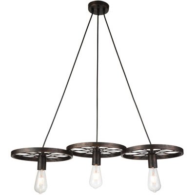 Подвесной Светильник Loft Wheel Pendant ring 3 Коричневый винтаж Подвесной Светильник Loft Wheel Pendant ring 3 Коричневый винтаж в Костроме | Loft Concept