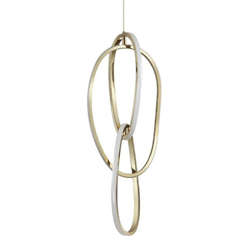 Подвесной светильник 3 Chain Link Gold 61 Глянцевое золото Подвесной светильник 3 Chain Link Gold 61 Глянцевое золото в Костроме | Loft Concept