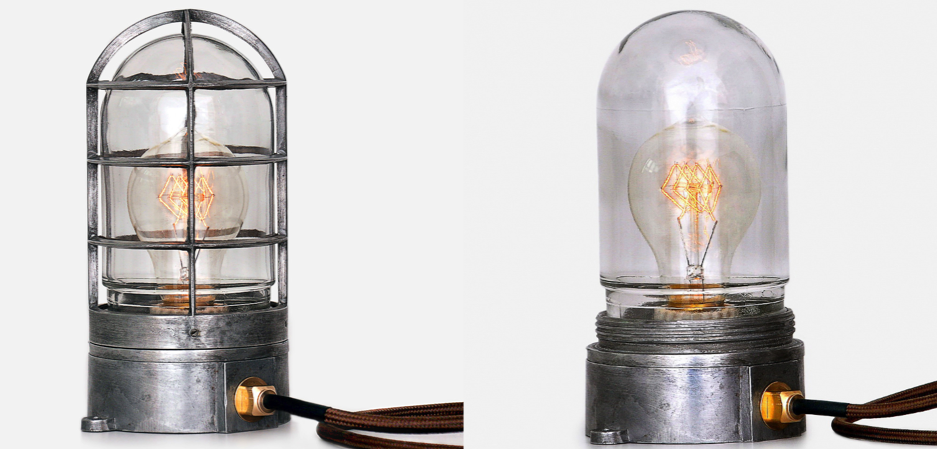 Настольная лампа Steampunk Cage Glass Edison Table lamp Настольная лампа Steampunk Cage Glass Edison Table lamp - Loft-Concept в Костроме