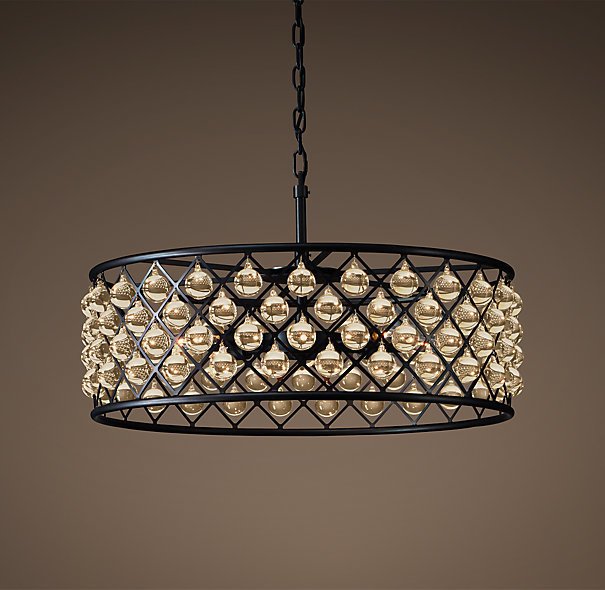 Люстра RH Spencer Hoop Chandelier 60 Черный Люстра RH Spencer Hoop Chandelier 60 Черный в Костроме | Loft Concept