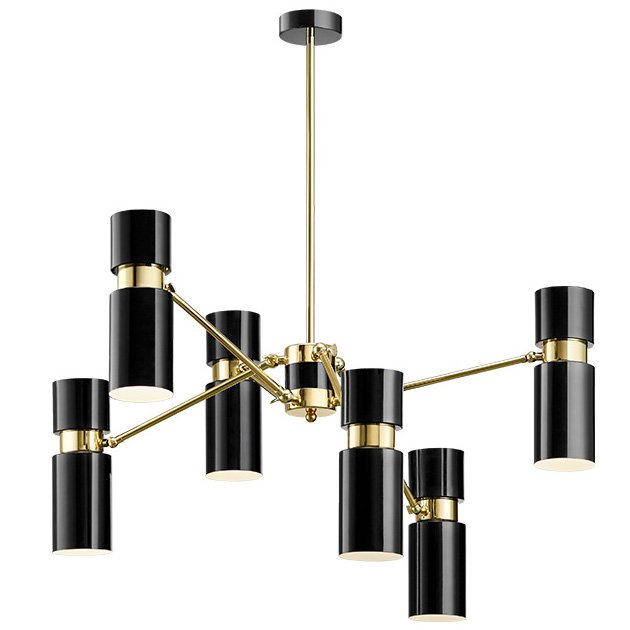 Люстра EDGAR chandelier Черный Латунь Люстра EDGAR chandelier Черный Латунь в Костроме | Loft Concept