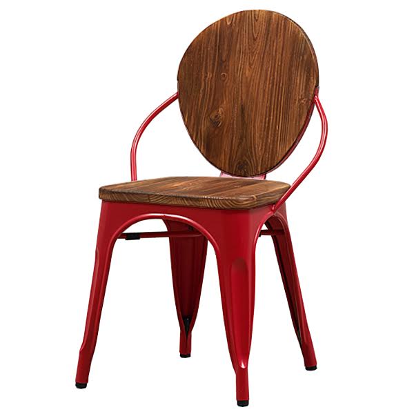 Стул Tolix chair Wooden Red Дуб темный Красный (Red) Стул Tolix chair Wooden Red Дуб темный Красный (Red) в Костроме | Loft Concept