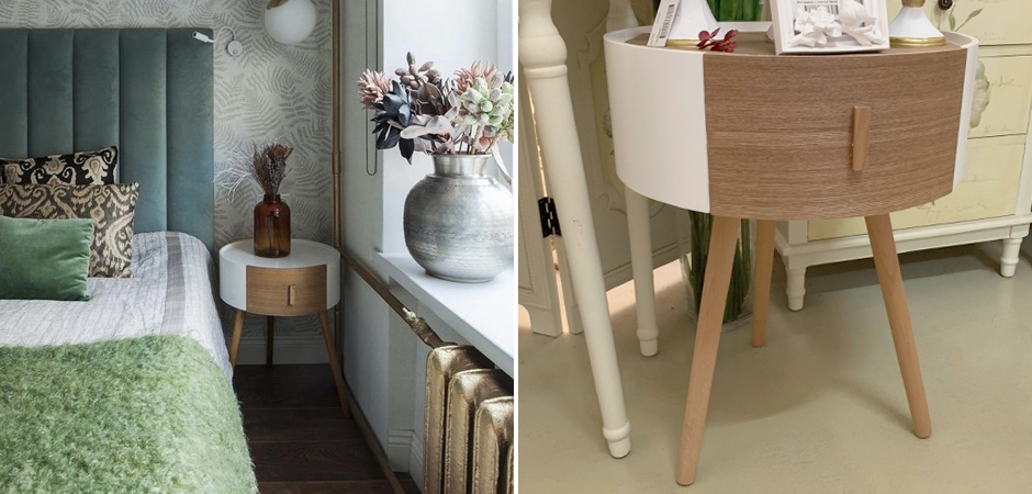 Тумбочка Stockholm White & Beige Сircle Тумбочка Stockholm White & Beige Сircle - Loft-Concept в Костроме