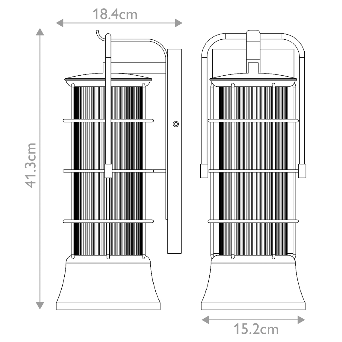 Настенный фонарь цилиндрической формы с рифленым стеклом в золотом каркасе на черном прямоугольном основании Eurofase в Костроме