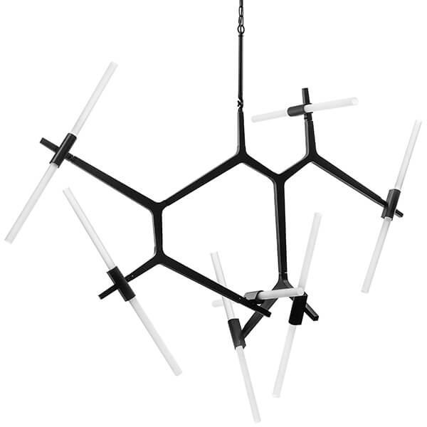 Люстра Агнес Chandelier Black 14 Белый Черный Люстра Агнес Chandelier Black 14 Белый Черный в Костроме | Loft Concept
