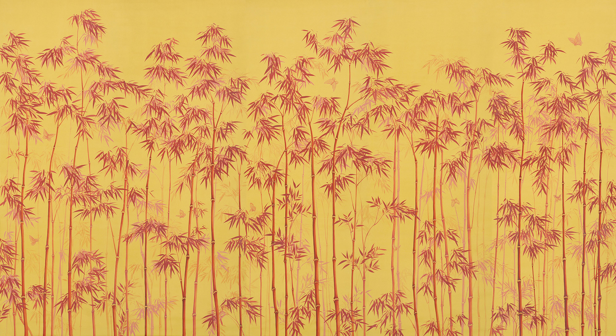 Обои ручная роспись Distant Bamboo Firefly on dyed paper Обои ручная роспись Distant Bamboo Firefly on dyed paper - постер Loft-Concept в Костроме