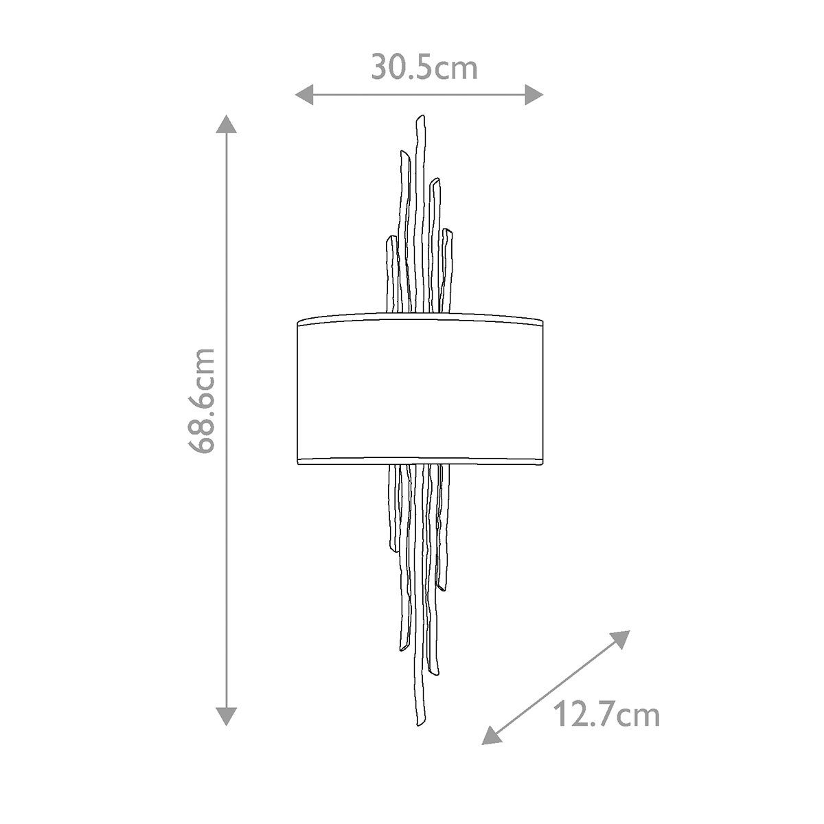 Бра с белым абажуром и элементами в виде натуральных веток Hinkley в Костроме