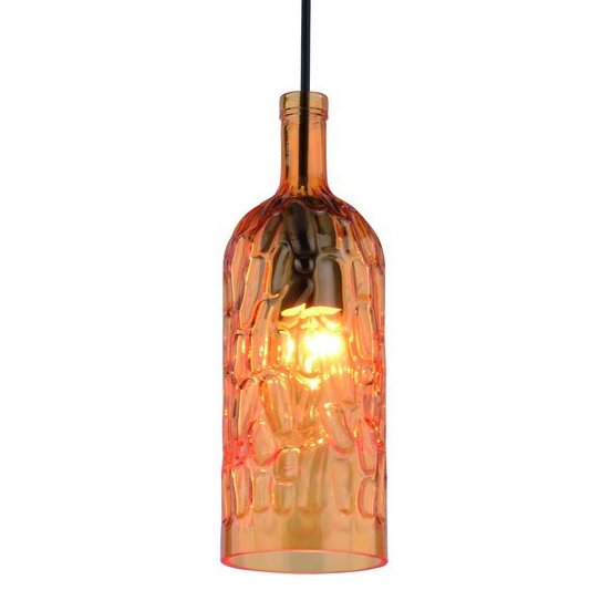 Подвесной светильник Geometry Glass Amber Bottle Pendant Янтарь (Amber) Подвесной светильник Geometry Glass Amber Bottle Pendant Янтарь (Amber) в Костроме | Loft Concept