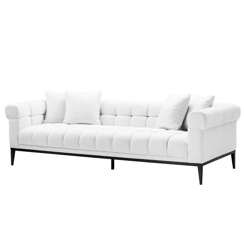 Диван Eichholtz Sofa Aurelio white Белый Черный Диван Eichholtz Sofa Aurelio white Белый Черный в Костроме | Loft Concept