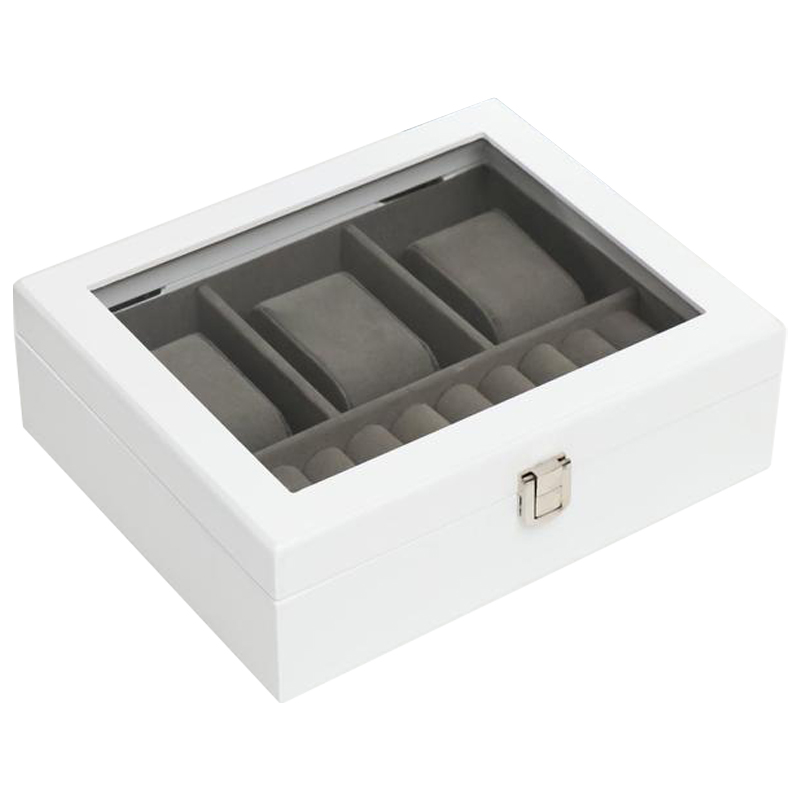 Шкатулка для часов Arianwen Watch Box Белый Серый Шкатулка для часов Arianwen Watch Box Белый Серый в Костроме | Loft Concept