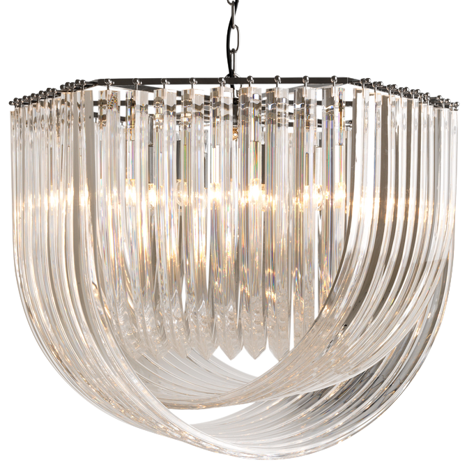 Люстра Chandelier Hyeres Никель Прозрачный (Transparent) Люстра Chandelier Hyeres Никель Прозрачный (Transparent) в Костроме | Loft Concept