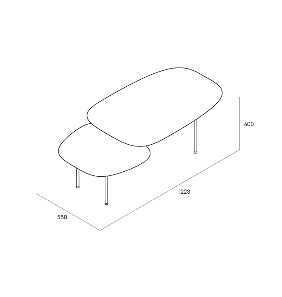 Step журнальный столик из натурального дуба и металла в Костроме