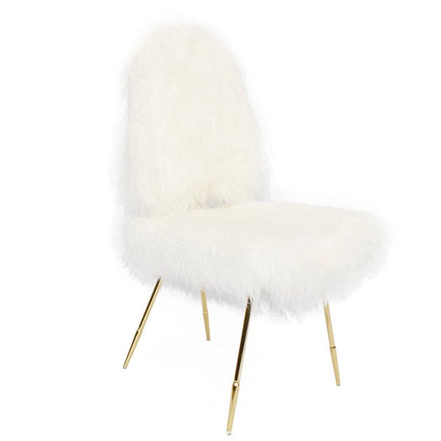 Стул Maxime Lounge Chair Белый Глянцевое золото Стул Maxime Lounge Chair Белый Глянцевое золото в Костроме | Loft Concept