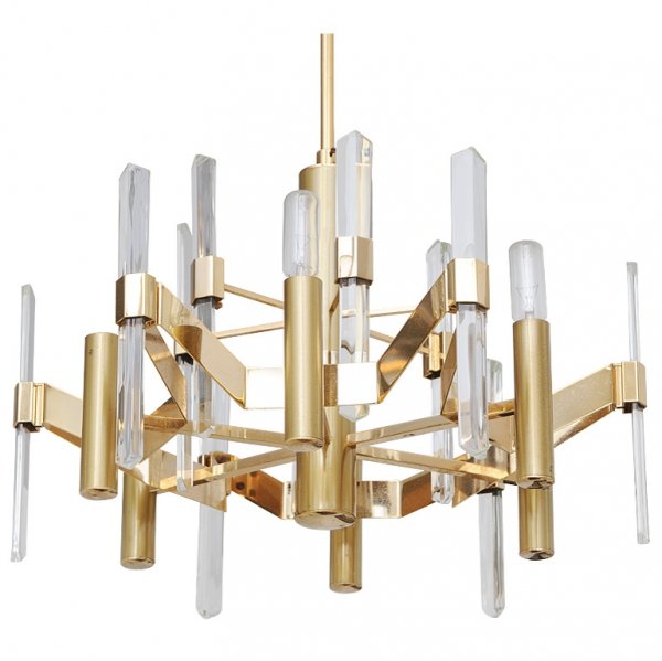 Люстра Gaetano Sciolari Chandelier Хром Золотой Черный Люстра Gaetano Sciolari Chandelier Хром Золотой Черный в Костроме | Loft Concept