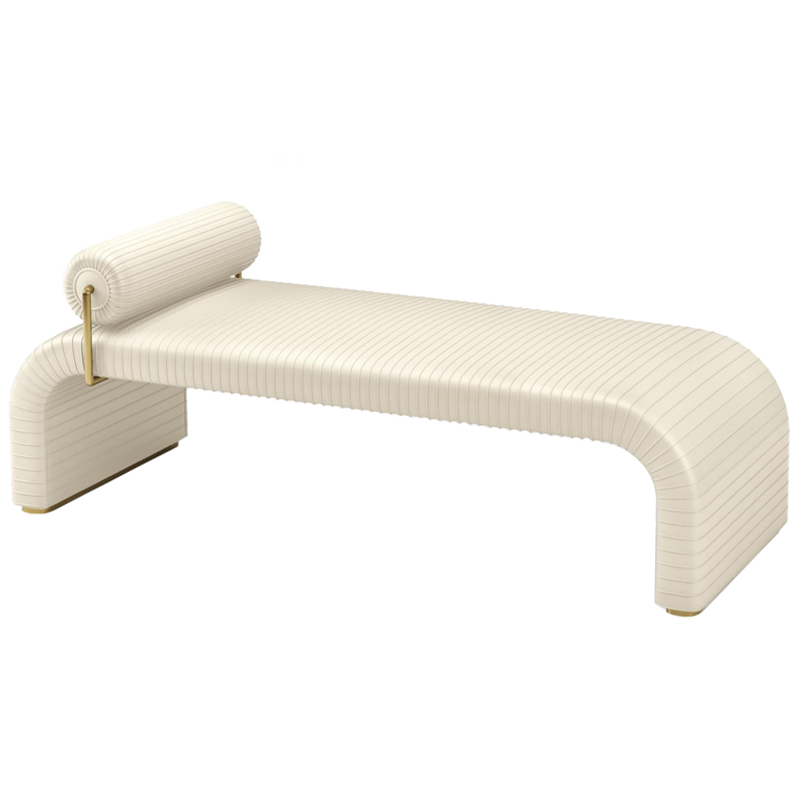 Кушетка California Milk Leather ivory ( слоновая кость ) Кушетка California Milk Leather ivory ( слоновая кость ) в Костроме | Loft Concept