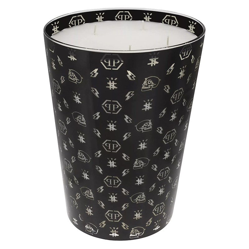 Свеча Philipp Plein Candle Monogram L Черный Белый Свеча Philipp Plein Candle Monogram L Черный Белый в Костроме | Loft Concept