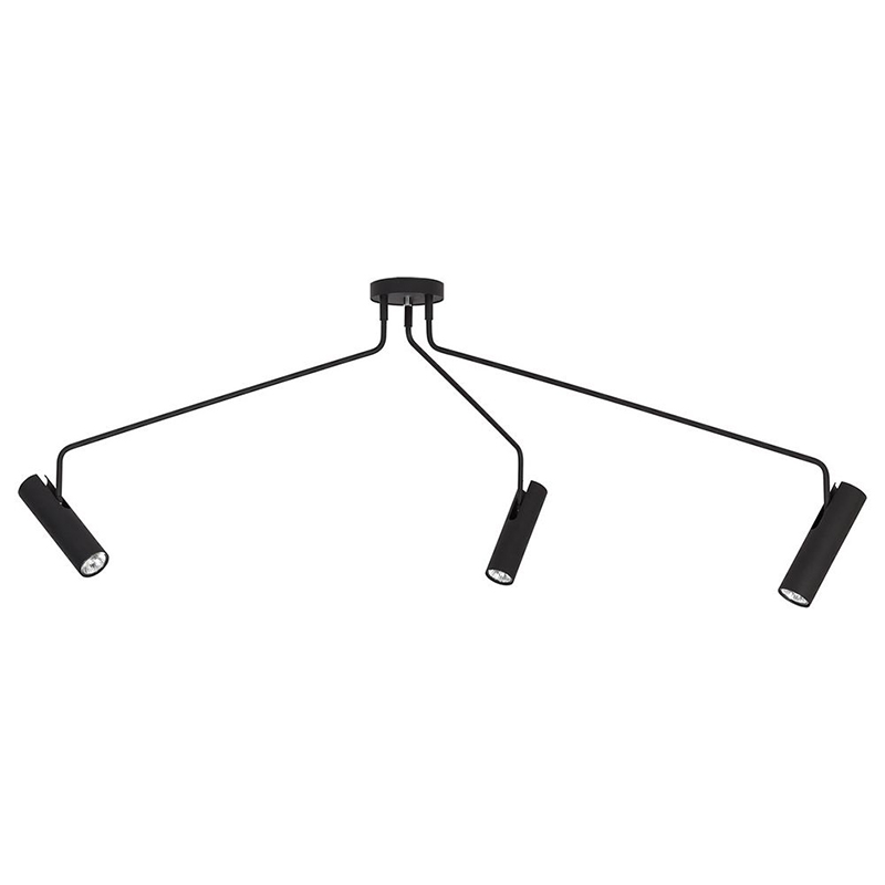 Потолочный светильник Tibo Branches Trumpet Tube black 3 Черный Потолочный светильник Tibo Branches Trumpet Tube black 3 Черный в Костроме | Loft Concept