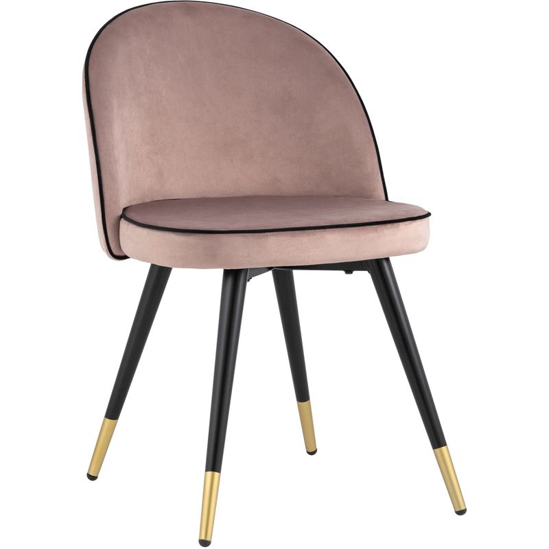 Стул Cooper Chair LUX Пепельно-Розовый Велюр Розовый пастельный Черный Стул Cooper Chair LUX Пепельно-Розовый Велюр Розовый пастельный Черный в Костроме | Loft Concept