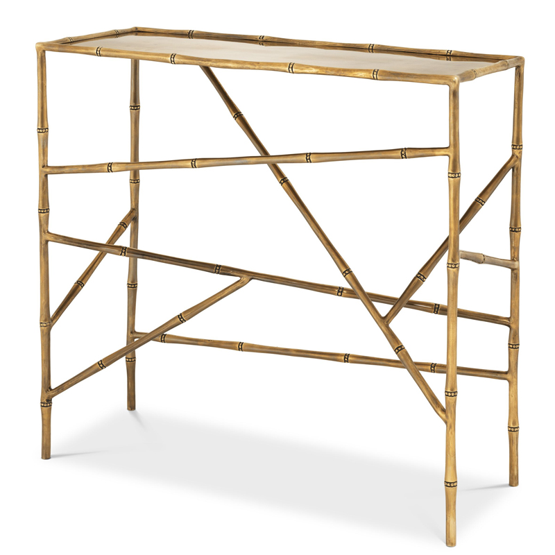 Консоль Eichholtz Console Table Wailea Винтажная латунь Консоль Eichholtz Console Table Wailea Винтажная латунь в Костроме | Loft Concept